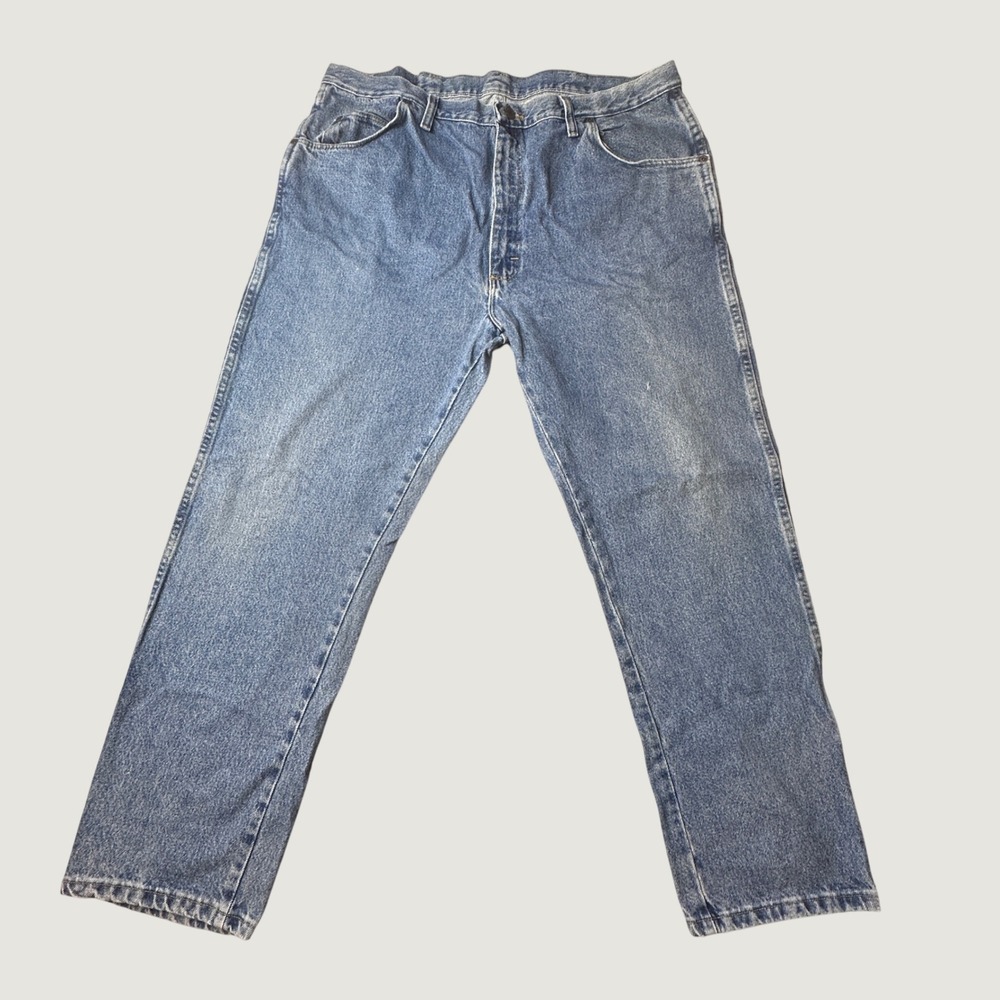 Wrangler Jeans Mens 40x30 Blue Authentic Comfort Superior Straight Leg 96501DS